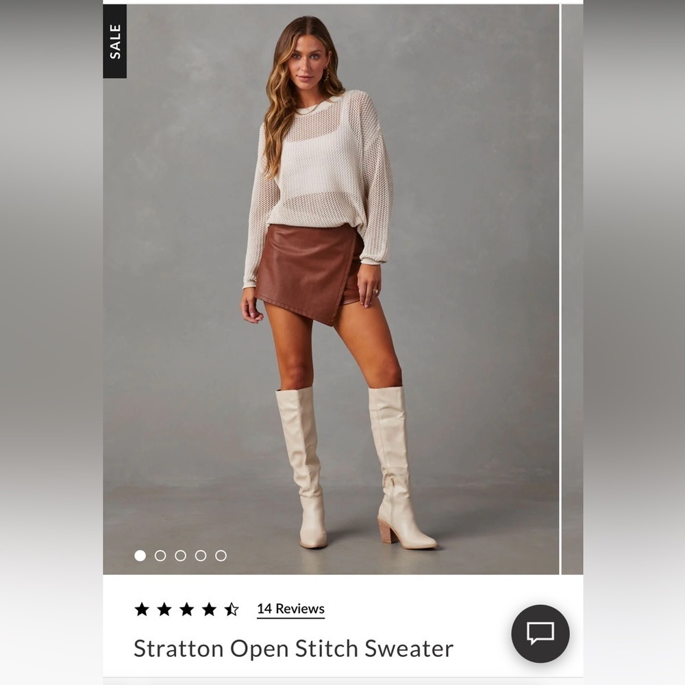 NWT Stratton Open Stitch Sweater - Natural